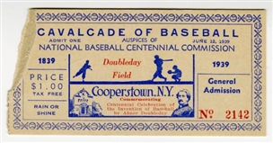 1939 Hall of Fame Induction All Star Game Full Stub    